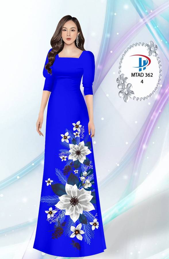 Vải Áo Dài Hoa In 3D AD MTAD362 11